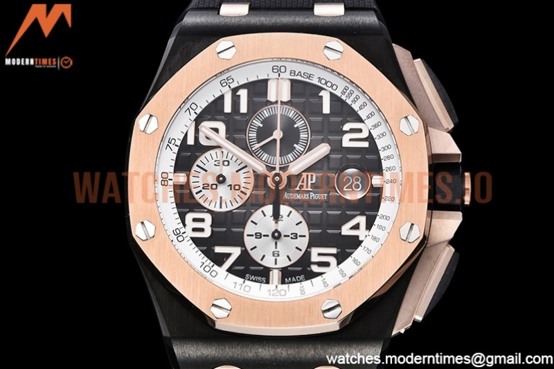 Audemars Piguet - AP ROO Chronograph RG CER/RU G-Blue/Num APF A3126 Mod