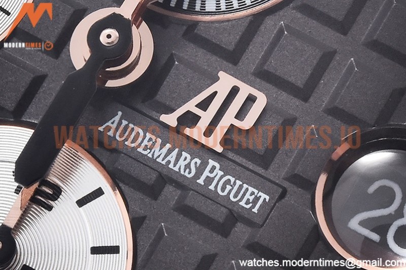 Audemars Piguet - AP ROO Chronograph RG CER/RU G-Blue/Num APF A3126 Mod