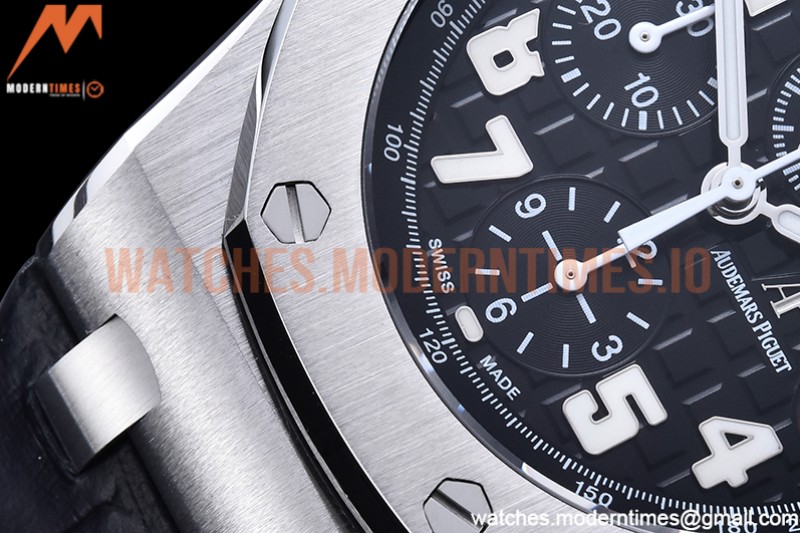 Audemars Piguet - AP ROO Chronograph SS/LE Blk/Num APF 7750 Mod