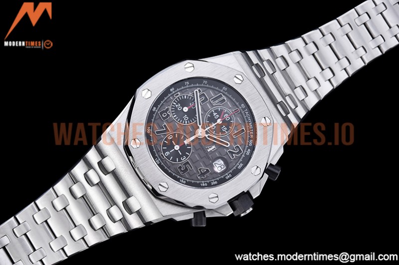 Audemars Piguet - AP ROO Chronograph SS/SS Grey/Num APF 7750 Mod