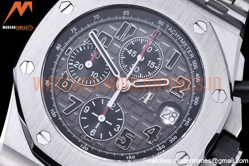 Audemars Piguet - AP ROO Chronograph SS/SS Grey/Num APF 7750 Mod