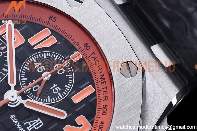 Audemars Piguet - AP ROO Chronograph SS/LE Blk/O-Num APF 7750 Mod