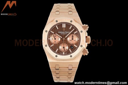 Audemars Piguet - Royal Oak Chronograph 26331OR RG/RG Brown/Stk IPF 7750 MOD
