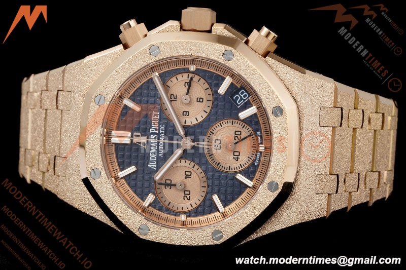 Audemars Piguet - Royal Oak Chrono 26239OR Frosted 41mm RG/RG Blue Dial APSF SH4401 | 오데마 피게 - 로얄 오크 크로노 26239OR 프로스티드 41mm RG/RG 블루 다이얼 APSF SH4401