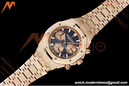 Audemars Piguet - Royal Oak Chrono 26239OR Frosted 41mm RG/RG Blue Dial APSF SH4401