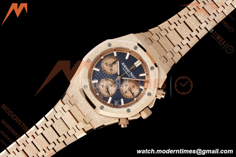 Audemars Piguet - Royal Oak Chrono 26239OR Frosted 41mm RG/RG Blue Dial APSF SH4401 | 오데마 피게 - 로얄 오크 크로노 26239OR 프로스티드 41mm RG/RG 블루 다이얼 APSF SH4401