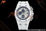 Audemars Piguet - AP ROO Chronograph Sec@12 44mm CER/CER/RU White APJF A3126 Mod