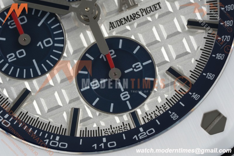 Audemars Piguet - AP ROO Chronograph Sec@12 44mm CER/CER/RU White APJF A3126 Mod