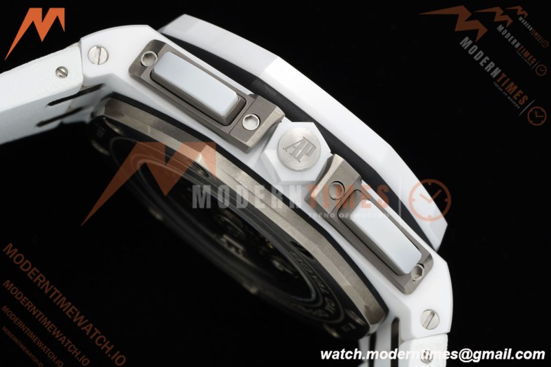 Audemars Piguet - AP ROO Chronograph Sec@12 44mm CER/CER/RU White APJF A3126 Mod
