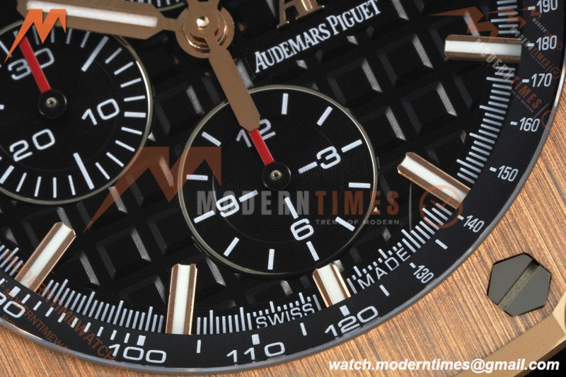 Audemars Piguet - AP ROO Chronograph Sec@12 26406FR 44mm CER/RG/RU Black APJF A3126 Mod