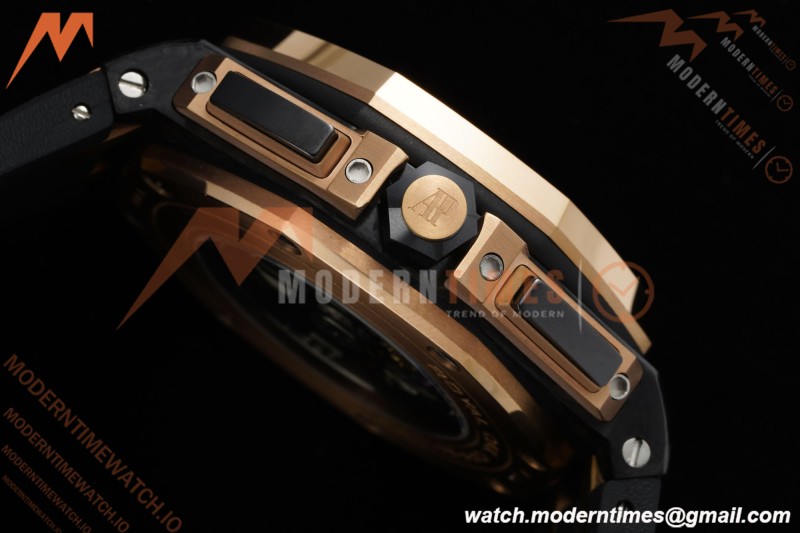 Audemars Piguet - AP ROO Chronograph Sec@12 26406FR 44mm CER/RG/RU Black APJF A3126 Mod