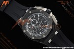 Audemars Piguet - AP ROO Chronograph Sec@12 26400AU 44mm CER/CER/RU Black APJF A3126 Mod | 오데마 피게 - AP ROO 크로노그래프 Sec@12 26400AU 44mm CER/CER/RU 블랙 APJF A3126 Mod
