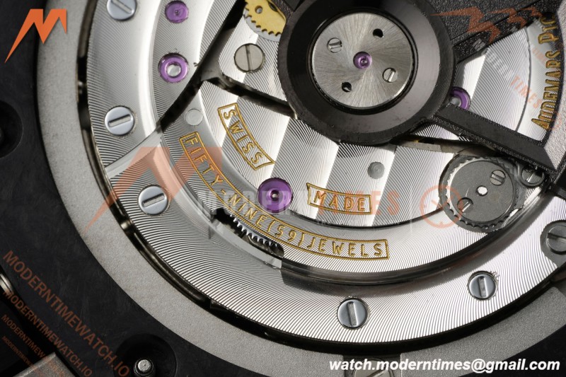 Audemars Piguet - AP ROO Chronograph Sec@12 26400AU 44mm CER/CER/RU Black APJF A3126 Mod | 오데마 피게 - AP ROO 크로노그래프 Sec@12 26400AU 44mm CER/CER/RU 블랙 APJF A3126 Mod