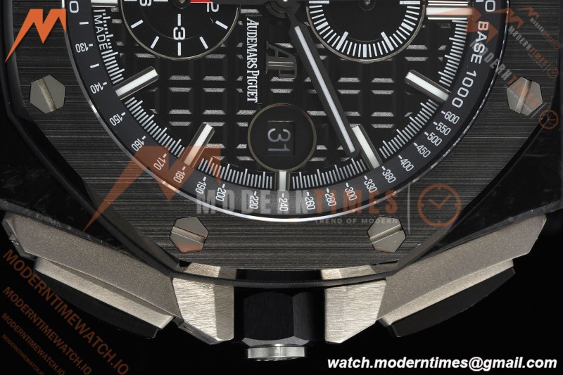 Audemars Piguet - AP ROO Chronograph Sec@12 26400AU 44mm CER/CER/RU Black APJF A3126 Mod | 오데마 피게 - AP ROO 크로노그래프 Sec@12 26400AU 44mm CER/CER/RU 블랙 APJF A3126 Mod