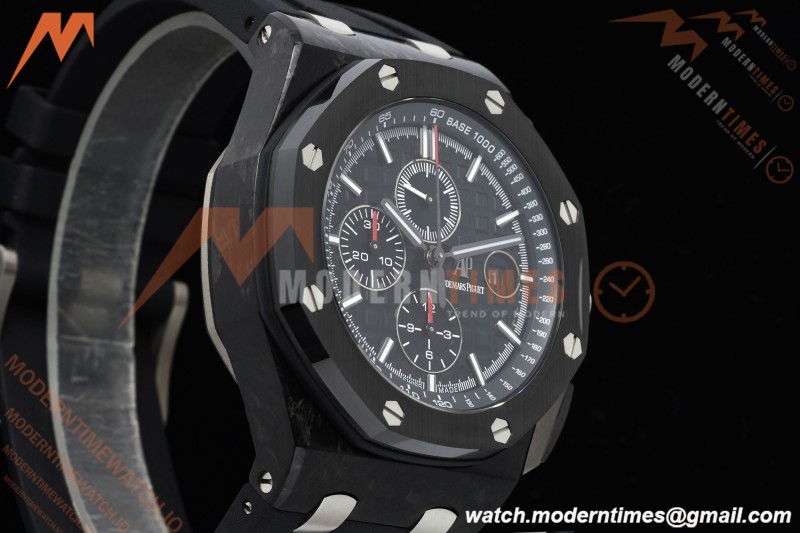 Audemars Piguet - AP ROO Chronograph Sec@12 26400AU 44mm CER/CER/RU Black APJF A3126 Mod | 오데마 피게 - AP ROO 크로노그래프 Sec@12 26400AU 44mm CER/CER/RU 블랙 APJF A3126 Mod
