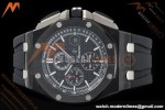 Audemars Piguet - AP ROO Chronograph Sec@12 26400AU 44mm CER/CER/RU Black APJF A3126 Mod | 오데마 피게 - AP ROO 크로노그래프 Sec@12 26400AU 44mm CER/CER/RU 블랙 APJF A3126 Mod