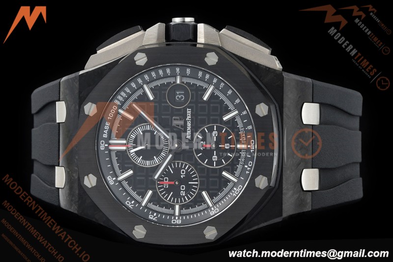 Audemars Piguet - AP ROO Chronograph Sec@12 26400AU 44mm CER/CER/RU Black APJF A3126 Mod | 오데마 피게 - AP ROO 크로노그래프 Sec@12 26400AU 44mm CER/CER/RU 블랙 APJF A3126 Mod