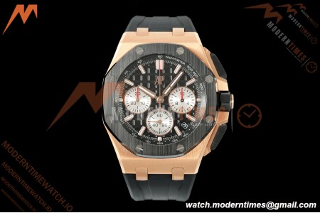 Audemars Piguet - Royal Oak Offshore Chronograph 43mm 26420RO RG/CER/RU Blk/Silv APPF Cal. 4401 Mod | 오데마 피게 - 로얄 오크 오프쇼어 크로노그래프 43mm 26420RO RG/CER/RU 블랙/실버 APPF Cal. 4401 Mod