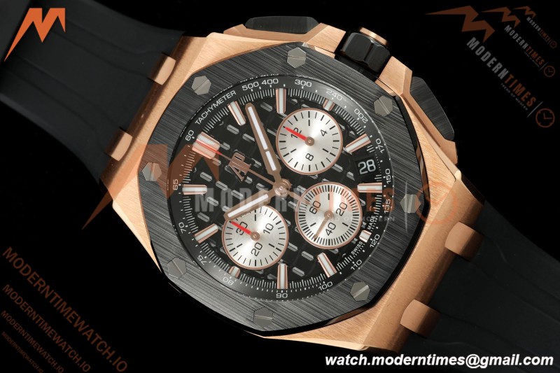 Audemars Piguet - Royal Oak Offshore Chronograph 43mm 26420RO RG/CER/RU Blk/Silv APPF Cal. 4401 Mod