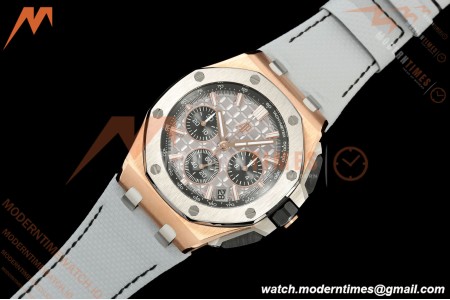 Audemars Piguet - Royal Oak Offshore Chronograph 43mm 26420OI RG/TI/NY Grey/Blk APPF Cal. 4401 Mod | 오데마 피게 - 로얄 오크 오프쇼어 크로노그래프 43mm 26420OI RG/TI/NY 그레이/블랙 APPF Cal. 4401 Mod