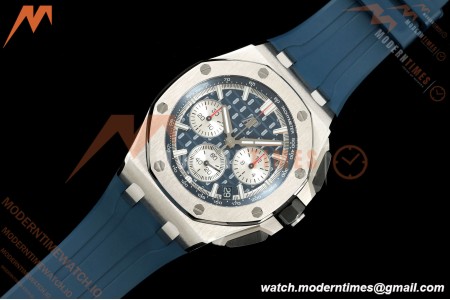 Audemars Piguet - Royal Oak Offshore Chronograph 43mm 26420TI TI/RU Blu/Silv APPF Cal. 4401 Mod | 오데마피게 - 로얄오크 오프쇼어 크로노그래프 43mm 26420TI TI/RU Blu/Silv APPF Cal. 4401 모드
