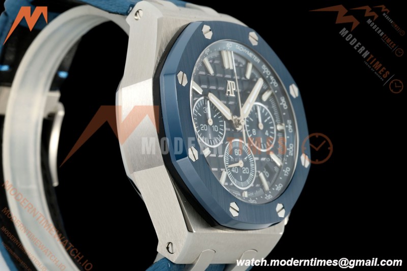 Audemars Piguet - Royal Oak Offshore Chronograph 43mm 26420SO SS/CER/NY Blue Dial APPF Cal. 4401 Mod | 오데마 피게 - 로얄 오크 오프쇼어 크로노그래프 43mm 26420SO SS/CER/NY 블루 다이얼 APPF Cal. 4401 Mod