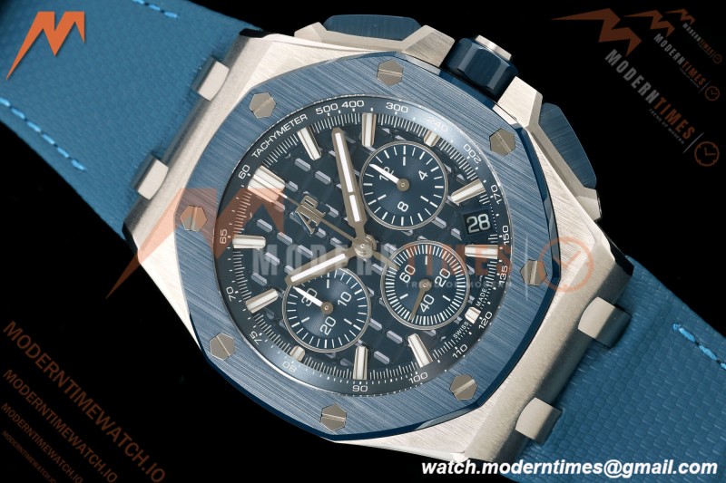 Audemars Piguet - Royal Oak Offshore Chronograph 43mm 26420SO SS/CER/NY Blue Dial APPF Cal. 4401 Mod | 오데마 피게 - 로얄 오크 오프쇼어 크로노그래프 43mm 26420SO SS/CER/NY 블루 다이얼 APPF Cal. 4401 Mod