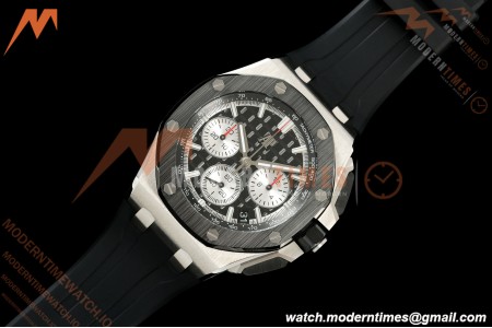 Audemars Piguet - Royal Oak Offshore Chronograph 43mm 26420SO SS/CER/RU Blk/Silv APPF Cal. 4401 Mod | 오데마 피게 - 로얄 오크 오프쇼어 크로노그래프 43mm 26420SO SS/CER/RU 블랙/실버 APPF Cal. 4401 Mod