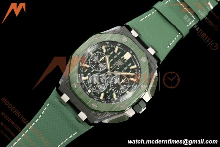 Audemars Piguet - Royal Oak Offshore Chronograph 43mm 26420CE CER/NY Green Dial APPF Cal. 4401 Mod | 오데마 피게 - 로얄 오크 오프쇼어 크로노그래프 43mm 26420CE CER/NY 그린 다이얼 APPF Cal. 4401 Mod