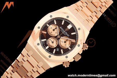 Audemars Piguet - Royal Oak Chronograph 26331OR RG/RG Brn/Stk APWF A2385