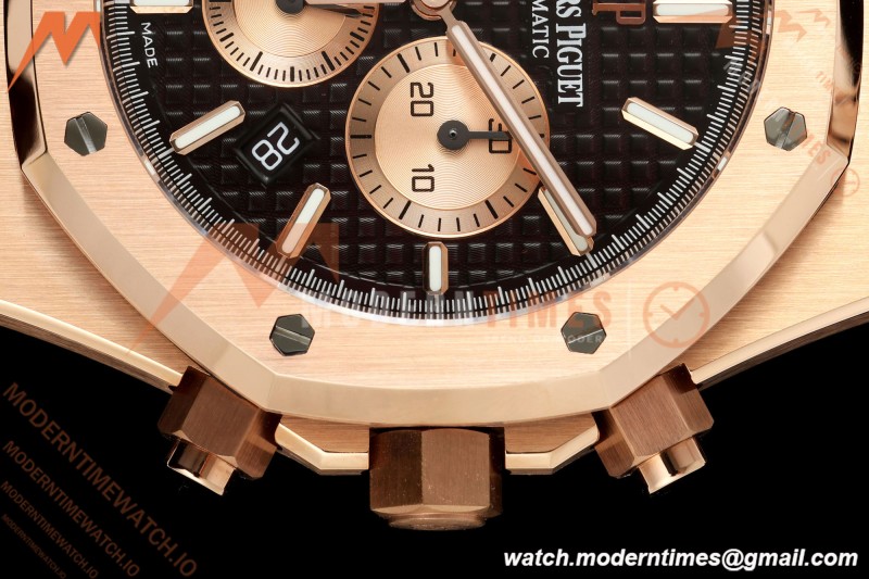 Audemars Piguet - Royal Oak Chronograph 26331OR RG/LE Brn/Stk APWF A2385