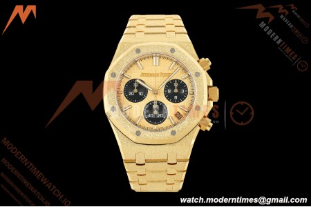 Audemars Piguet - Royal Oak Chrono 26240BA Gain Weight 41mm Frosted YG/YG SWF Gold Dial DDF DD4401 | 오데마 피게 - 로얄 오크 크로노 26240BA 게인 웨이트 41mm 프로스티드 YG/YG SWF 골드 다이얼 DDF DD4401