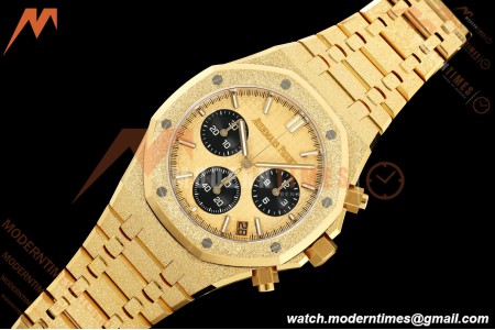Audemars Piguet - Royal Oak Chrono 26240BA Gain Weight 41mm Frosted YG/YG SWF Gold Dial DDF DD4401 | 오데마 피게 - 로얄 오크 크로노 26240BA 게인 웨이트 41mm 프로스티드 YG/YG SWF 골드 다이얼 DDF DD4401