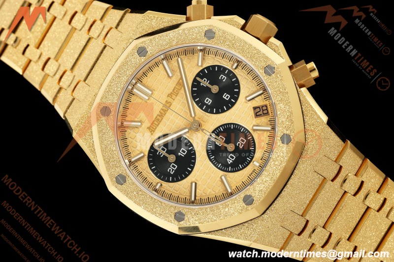 Audemars Piguet - Royal Oak Chrono 26240BA Gain Weight 41mm Frosted YG/YG SWF Gold Dial DDF DD4401