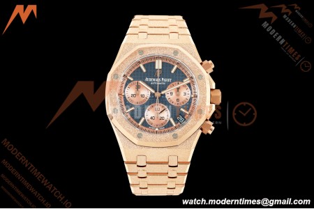 Audemars Piguet - Royal Oak Chrono 26239OR Gain Weight 41mm Frosted RG/RG SWF Blue Dial DDF DD4401 | 오데마 피게 - 로얄 오크 크로노 26239OR 게인 웨이트 41mm 프로스티드 RG/RG SWF 블루 다이얼 DDF DD4401