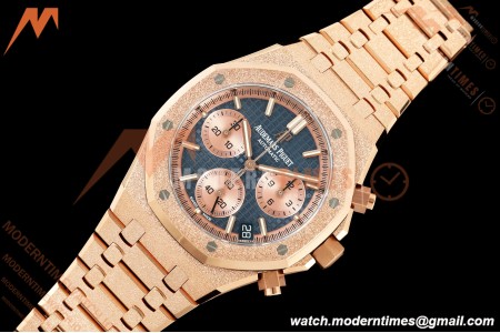 Audemars Piguet - Royal Oak Chrono 26239OR Gain Weight 41mm Frosted RG/RG SWF Blue Dial DDF DD4401 | 오데마 피게 - 로얄 오크 크로노 26239OR 게인 웨이트 41mm 프로스티드 RG/RG SWF 블루 다이얼 DDF DD4401