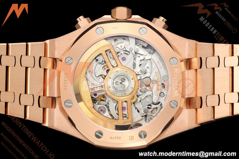 Audemars Piguet - Royal Oak Chrono 26239OR Gain Weight 41mm Frosted RG/RG SWF Blue Dial DDF DD4401 | 오데마 피게 - 로얄 오크 크로노 26239OR 게인 웨이트 41mm 프로스티드 RG/RG SWF 블루 다이얼 DDF DD4401