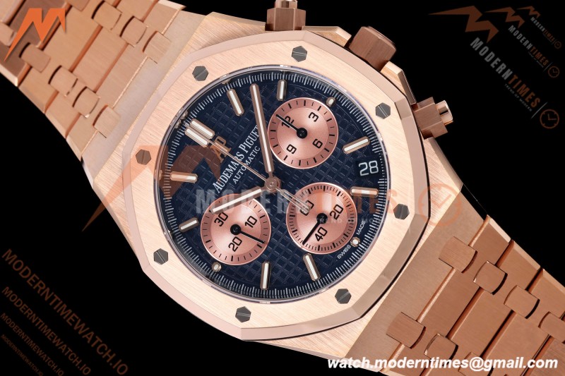 Audemars Piguet - Royal Oak Chrono 26239OR Gain Weight 41mm RG/RG SWF Blue Dial DDF DD4401