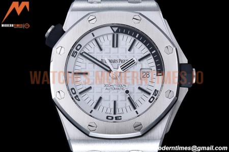 Audemars Piguet - Royal Oak Offshore Diver 15710 SS/RU White APSF A3120
