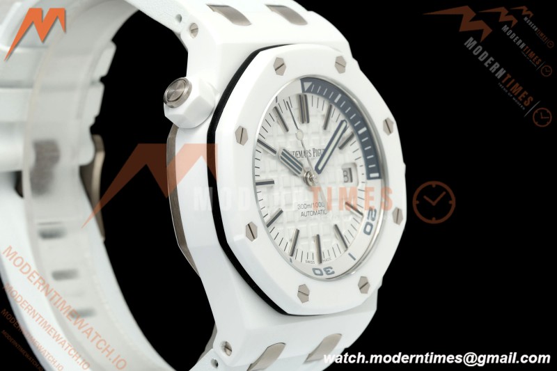 Audemars Piguet - Royal Oak Diver 15707CB CER/RU White APSF A3120