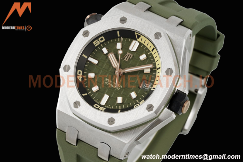 Audemars Piguet - Royal Oak Diver 15720ST 42mm SS/RU Green APSF A4308