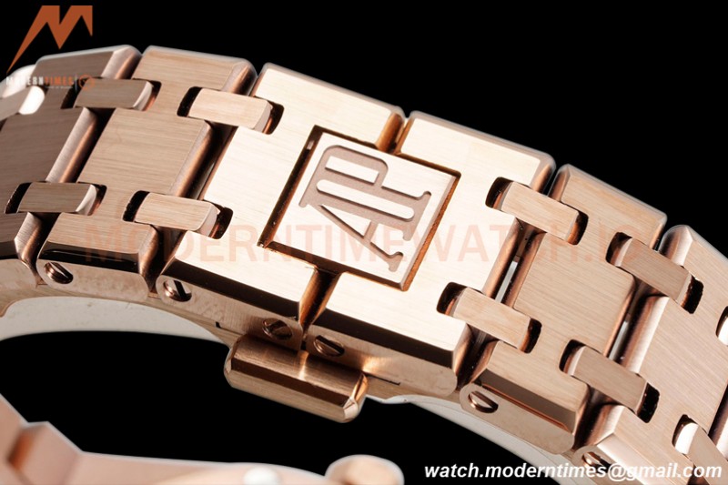 Audemars Piguet - Royal Oak Ladies 67651OR 33mm Dia RG/RG RG/Stk ZF Swiss Qtz