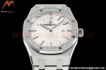 Audemars Piguet - Royal Oak Ladies 67651ST 33mm Dia SS/SS Wht/Stk ZF Swiss Qtz