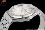 Audemars Piguet - Royal Oak Ladies 67651ST 33mm Dia SS/SS Wht/Stk ZF Swiss Qtz