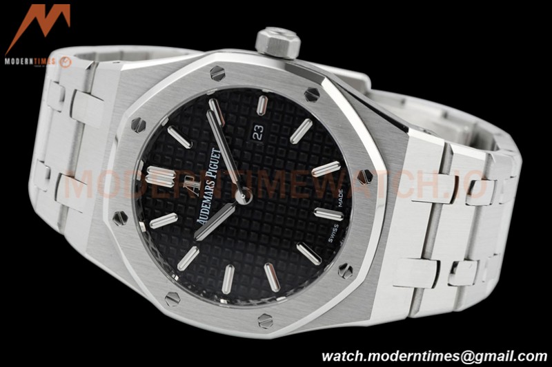 Audemars Piguet - Royal Oak Ladies 67650ST 33mm SS/SS Blk/Stk ZF Swiss Qtz