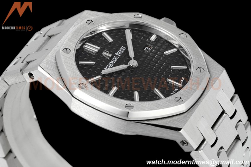 Audemars Piguet - Royal Oak Ladies 67650ST 33mm SS/SS Blk/Stk ZF Swiss Qtz