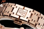 Audemars Piguet - Royal Oak Ladies 67650OR 33mm RG/RG Brn/Stk ZF Swiss Qtz
