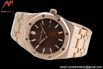 Audemars Piguet - Royal Oak Ladies 67650OR 33mm RG/RG Brn/Stk ZF Swiss Qtz