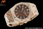Audemars Piguet - Royal Oak Ladies 67650OR 33mm RG/RG Brn/Stk ZF Swiss Qtz