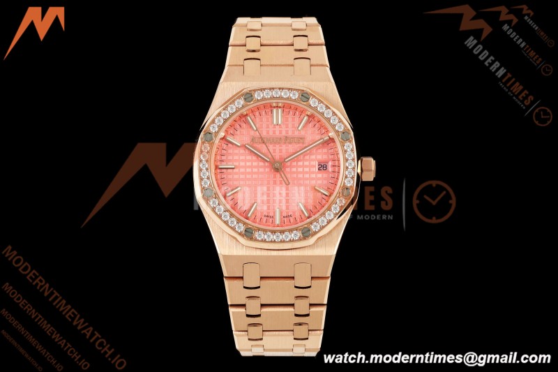 Audemars Piguet - Royal Oak Ladies 77450OR 34mm RG/RG Pink Dial 8F A5800 | 오데마 피게 - 로얄 오크 레이디스 77450OR 34mm RG/RG 핑크 다이얼 8F A5800